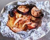 茄子とじゃがいもの野菜ホイル焼き作り方14写真