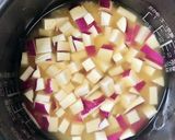 バター香るさつまいもとインゲン豆のごはん作り方2写真