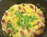 バター香るさつまいもとインゲン豆のごはん作り方3写真