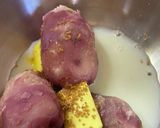 紫ジャガイモのチーたまグラタン作り方4写真