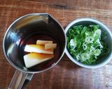 【きのこご飯のタレ】ねぎバター醤油だし。作り方1写真