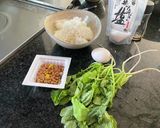 間引き大根菜と納豆チャーハン作り方1写真