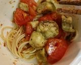 ナスとトマト冷静パスタサラダ風作り方5写真