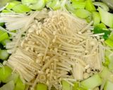 青梗菜 えのき かきたま味噌汁^^作り方3写真