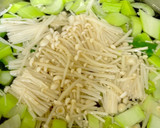青梗菜 えのき かきたま味噌汁^^作り方3写真