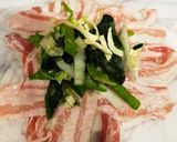 豚薄切り肉で野菜包み蒸し作り方3写真