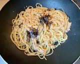 いくらと塩昆布の和風ツナパスタ作り方3写真