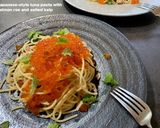 いくらと塩昆布の和風ツナパスタ作り方4写真