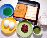 あんバター＆抹茶de和風パンプティング♡作り方1写真