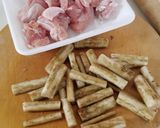 鶏ももとごぼうのビール煮作り方1写真