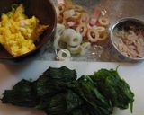 ～。：＊ホウレン草のﾂﾅｶﾚｰ炒め＊。～作り方1写真