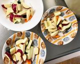 根菜生姜風味甘酢餡炒め味温野菜サラダ作り方5写真