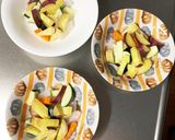 根菜生姜風味甘酢餡炒め味温野菜サラダ作り方6写真