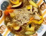 根菜生姜風味甘酢餡炒め味温野菜サラダ作り方18写真