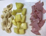 バナナパインとハムの腸活パンケーキ作り方3写真