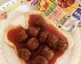 乗せて焼くだけ♡ミートボールトースト♡作り方1写真
