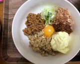 オートミールのチーズクリーム納豆丼作り方8写真