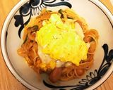 豆乳ナポリタン。チーズとたまごを乗せて作り方12写真