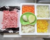 梨がアクセントのキーマカレー作り方1写真