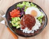 あぐー豚ハンバーグでロコモコ作り方4写真