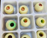 目玉チョコ、地球チョコ、スイカチョコ作り方2写真