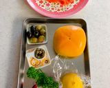 柿とスモークサーモンのカルパッチョ風作り方1写真