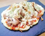 食べ応え抜群☆豚バラピザ☆フライパン☆作り方7写真