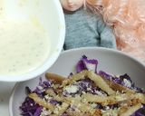 リカちゃん♡紫キャベーコンシーザーサラダ作り方14写真