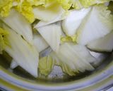 白菜と鶏肉のチーズクリーム煮作り方1写真