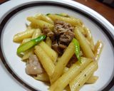 豚とアスパラのパスタ　ゆず胡椒風味作り方4写真