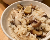 甘栗で簡単☆きのこと栗の炊き込みごはん作り方13写真