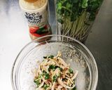 チキンと貝割れ菜の胡麻ドレッシング作り方2写真