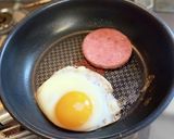 厚切りポークハムと目玉焼きで簡単バーガー作り方5写真