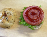 厚切りポークハムと目玉焼きで簡単バーガー作り方6写真