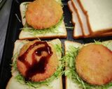 ハムカツのホットサンド❨(@≧↺≦@)❩作り方2写真