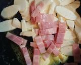 マコモタケとベーコンのめんつゆバター炒め作り方4写真