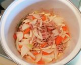 簡単豚汁☆野菜たっぷりサツマイモ入り豚汁作り方2写真
