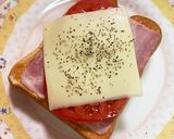 ベーコントマトチーズトースト♡作り方3写真