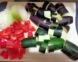 コンビーフとカラフル野菜のペンネ作り方1写真