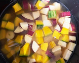 さつまいもとカボチャ（栗）の炊き込みご飯作り方3写真