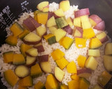 さつまいもとカボチャ（栗）の炊き込みご飯作り方4写真
