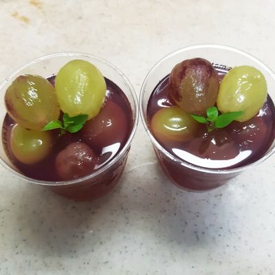 ぶどうのコンポートゼリー by はちにゃにゃ 【クックパッド】 簡単