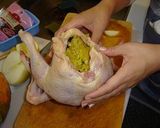 カレー炒飯入り丸ごとチキン作り方2写真