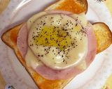 オリーブ香るハムチーズトマトのトースト♡作り方4写真