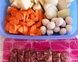学校の給食メニュー♡うずら卵入りカレー♡作り方1写真