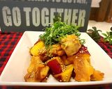 鶏肉とサツマイモの麺つゆバター炒め♪作り方8写真