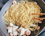 シーフード 明太子 パスタ作り方3写真