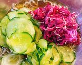 食用菊ときゅうりとじゃこの酢の物作り方4写真