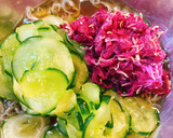 食用菊ときゅうりとじゃこの酢の物作り方4写真