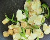マコモタケと厚揚げのチーズ醤油炒め作り方4写真